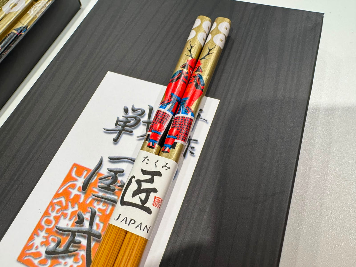 JP.MODE Japanese Chopsticks Set – single pair samurai detail